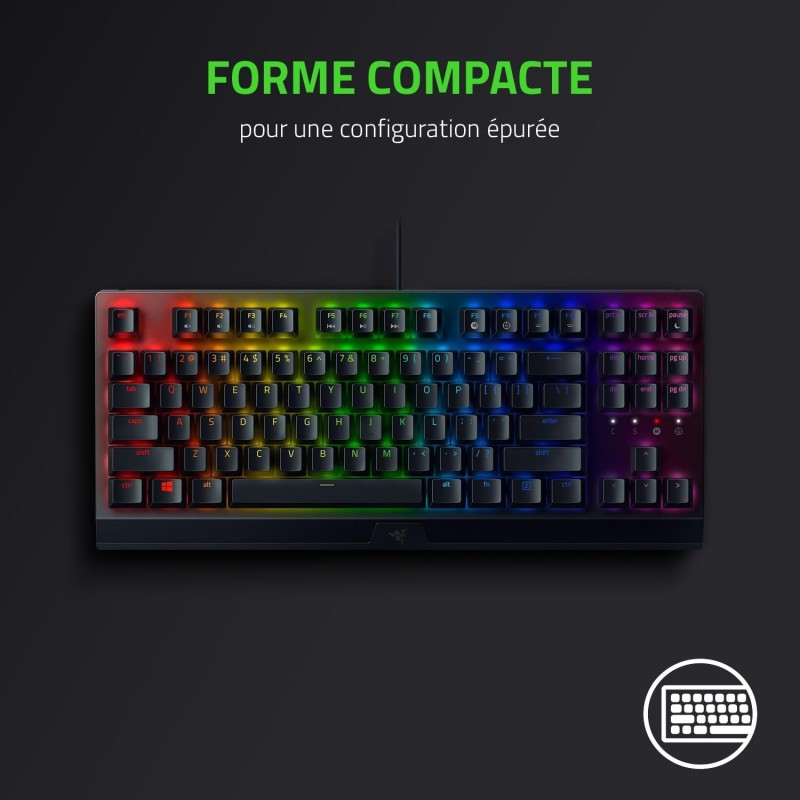 Razer BlackWidow V3 TKL – Clavier Sans Fil Green Switch